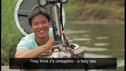 Chinese inventor's home-made submarine