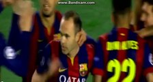 Iniesta & Neymar-BARCA -PSG 2 -0 Champions League 04. 21. 2015
