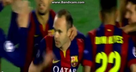 Iniesta & Neymar-BARCA -PSG 2 -0 Champions League 04. 21. 2015