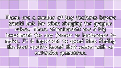 Features To Look For When Buying Grapple Rakes