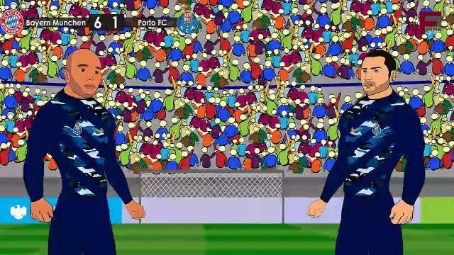 Bayern Munchen vs FC Porto 6-1 2015 ~ UEFA Champions League 2015 ~ Funny Cartoon [HD]