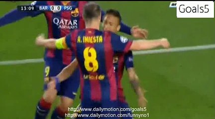 Barcelona 2 - 0 PSG All Goals and Highlights Champions League 21-4-2015