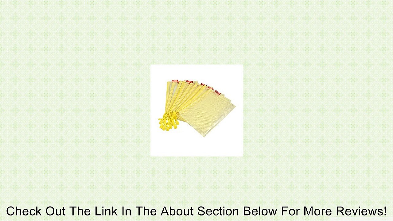 Uxcell A5 Document File Holder Zipper Closure Bags 10-Pieces, Yellow (a11103100ux0324) Review