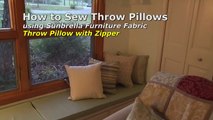 Zipper Closure on Throw Pillows - How to Make Throw Pillows