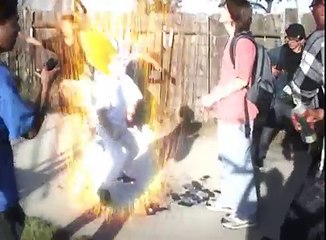 Asian kid gets bullied by white kid.