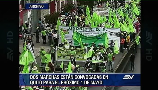 Dos marchas se preparan para el primero de mayo en Quito