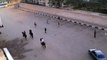 Street football in Egypt under the pyramids