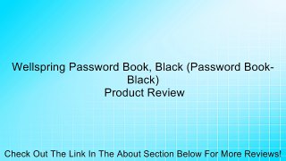 Wellspring Password Book, Black (Password Book-Black) Review