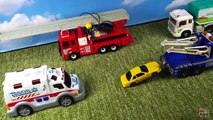 Toy cars city services Fire Truck Garbage Truck Ambulance Tow DaesungToys DICKIE TOYS