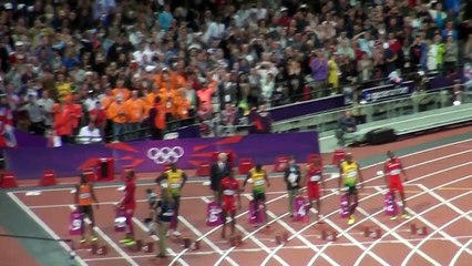 Carrera 100 metros lisos Londres 2012 - Oro Usain Bolt