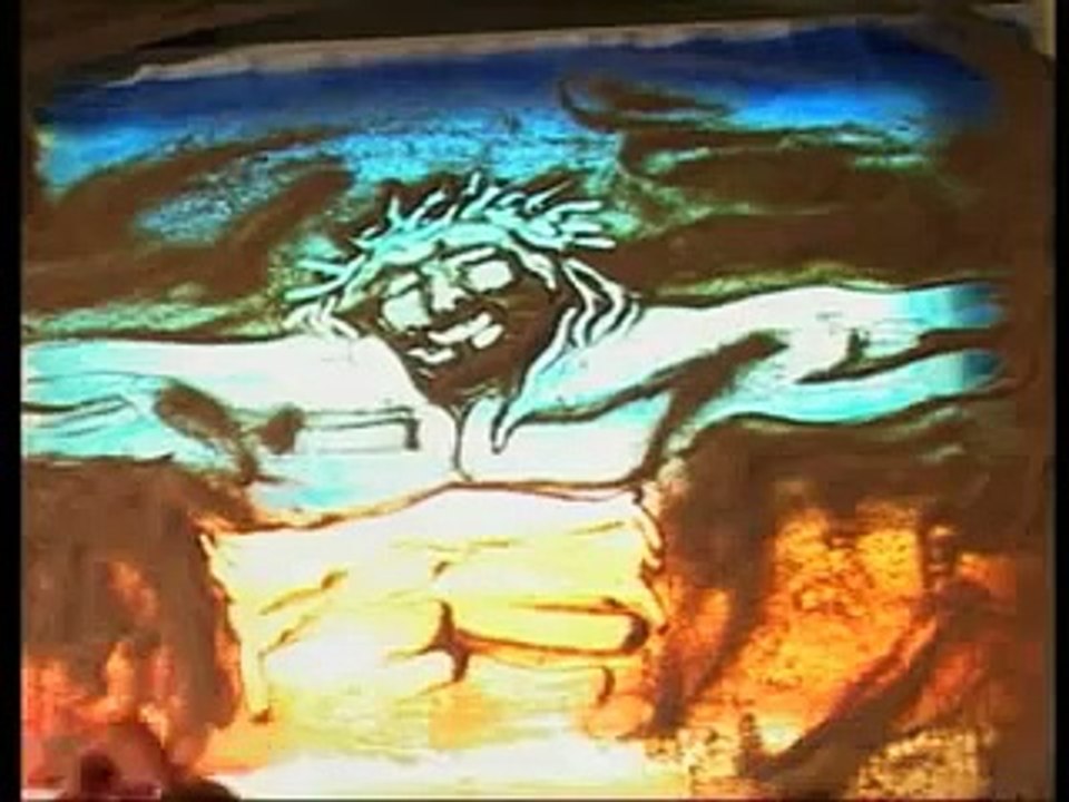 Sand Art Worship Painting
