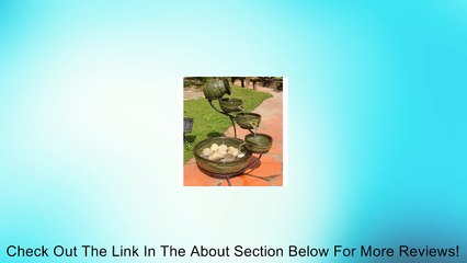 Bamboo Design Solar Cascading Fountain - Glazed Green Review