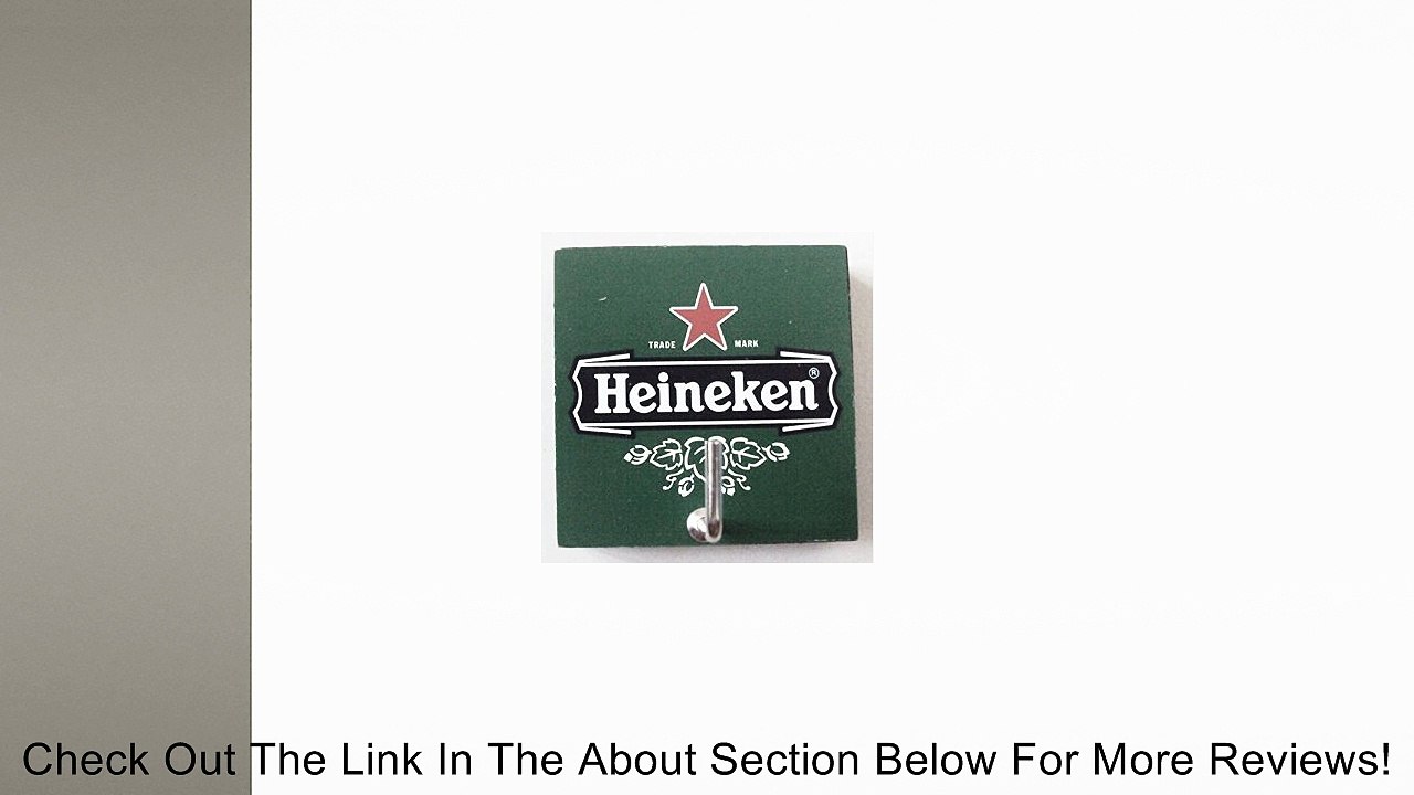 Agility Bathroom Wall Hanger Hat Bag Key Adhesive Wood Hook Vintage Heineken Beer Sign's Photo Review