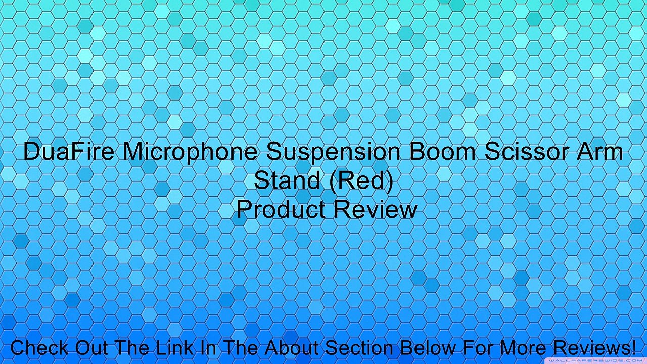DuaFire Microphone Suspension Boom Scissor Arm Stand (Red) Review
