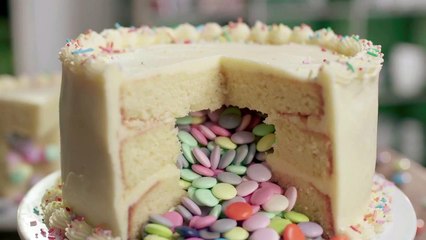 Pinata Birthday Cake Recipe Demonstration - Bake With Stork