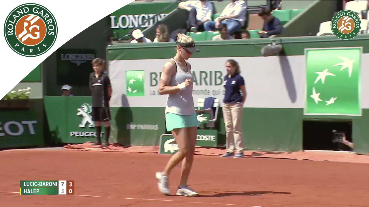 Temps forts S. Halep - M. Lucic-Baroni  Roland-Garros 2015 / 2e Tour