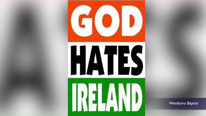 Hate-spewing 'church' uses wrong flag to protest Ireland