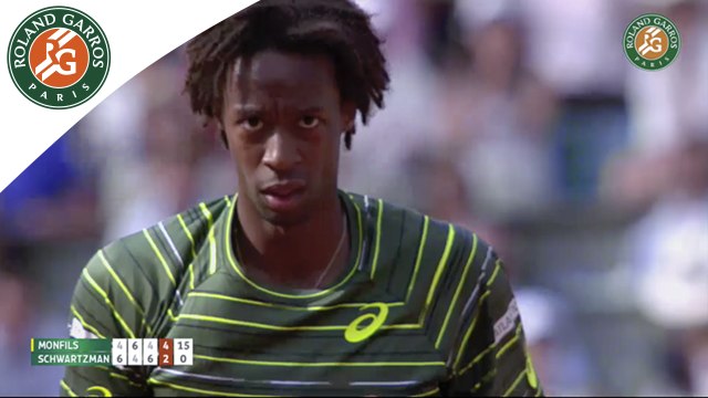 Temps forts G. Monfils - D. Schwartzman Roland-Garros 2015 / 2e tour