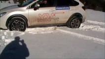 XV with a/t tires vs Forester with snow tires!!!