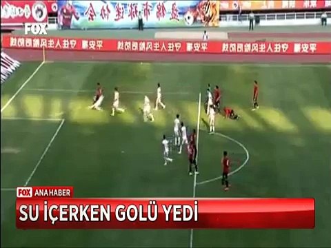 Su içerken gol yiyen kaleci Takımını şampiyonluktan etti