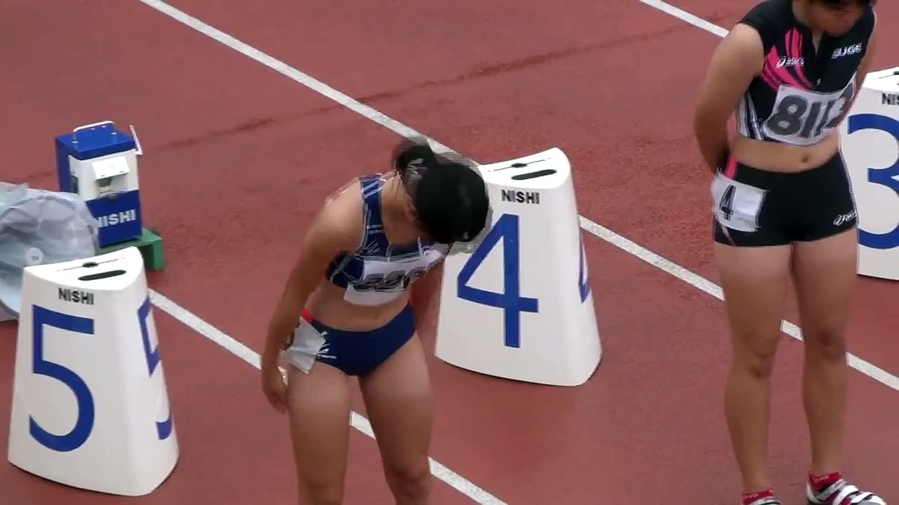 女子100mハードル スタート前の緊張の時間