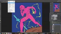 Anime/Manga character coloring in Photoshop CS 6 Time Lapse