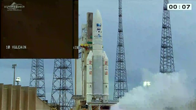 Launch of Heavy Ariane 5 Rocket with DirecTV-15 & Sky Mexico-1
