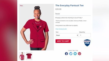 You can now buy a Hillary Clinton pantsuit t-shirt and more