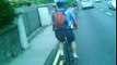 Cyclist says 'a bit harsh' when I get sarky with driver reversing onto main road 07D45992