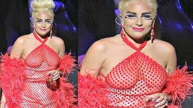 Lady Gaga Braless In Sheer Dress At Vancouver Performance - The Hollywood