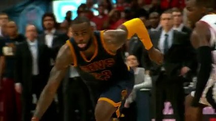 Lebrons Ferocious Tomahawk Jam in Super Slow Motion