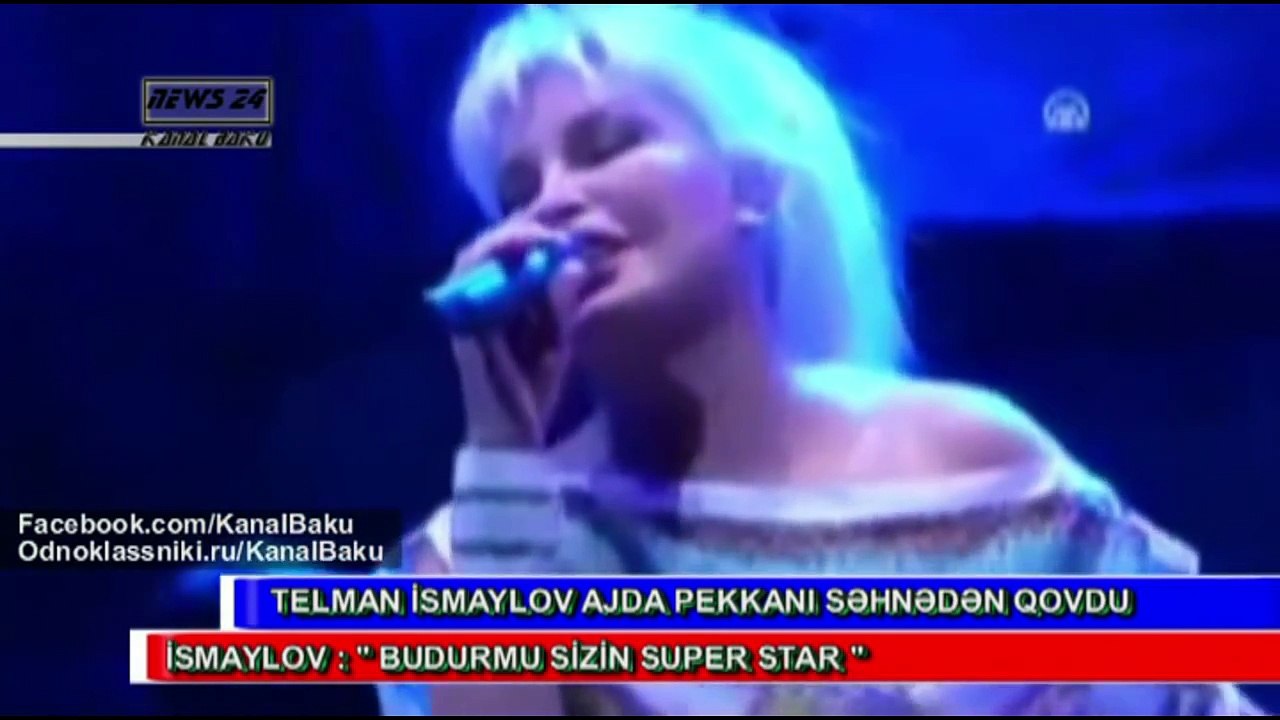 Telman İsmailov Ajda Pekkani sehneden qovdu 16.09.2013 Facebook.com/kanalBaku