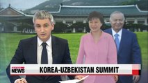Leaders of Korea, Uzbekistan discuss cooperation in infrastructure, North Korea