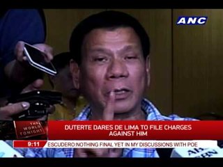 Download Video: Duterte denies links to Davao Death Squad