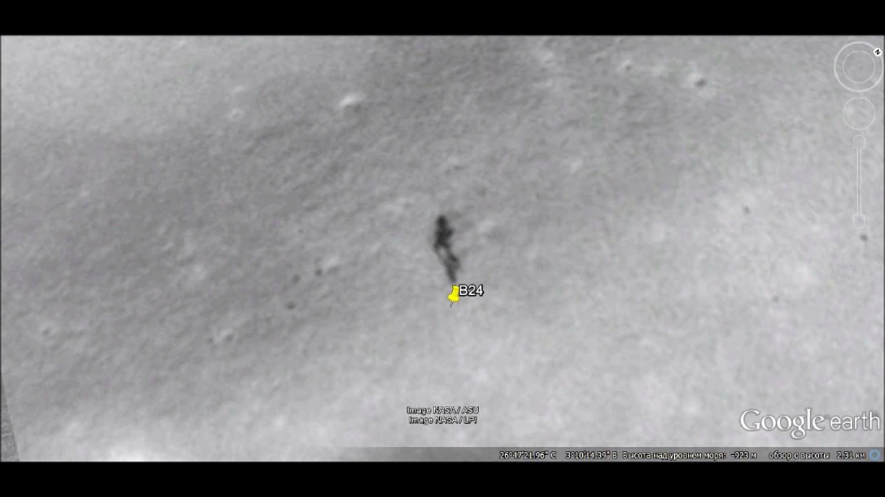 ALIEN GIANT "B24" WALKING ON THE MOON - NASA footage. Video from January 27, 2014