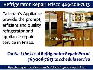 Refrigerator Repair Frisco 469-208-7613