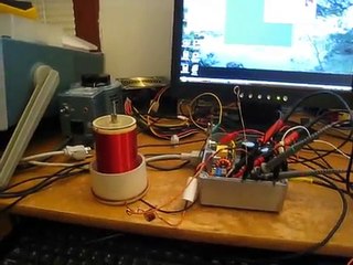 Class E Tesla Coil at Full Power with Explosion