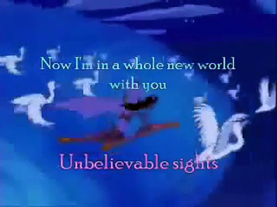 A whole new world ~ Karaoke with lyrics and only  Aladdin original voice