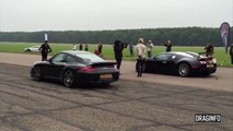 Bugatti Veyron Vs Porsche 911 Turbo Drag Race - DRAGINFO
