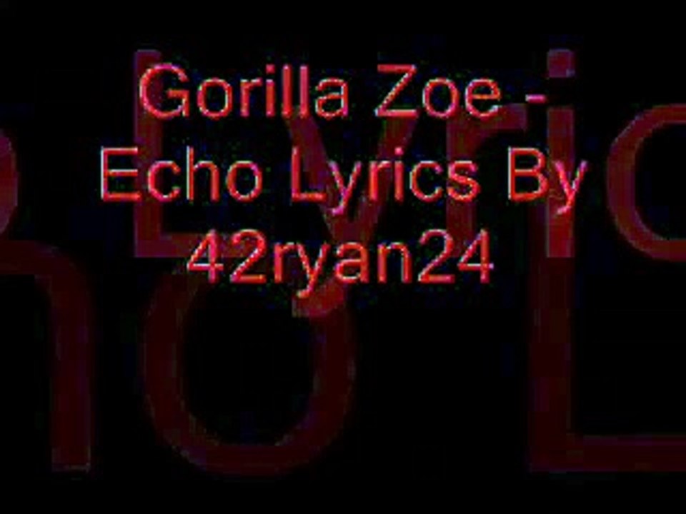Gorilla Zoe   Echo lyrics