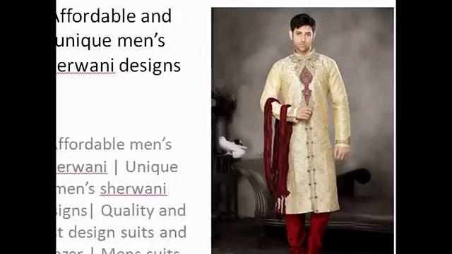 Affordable and unique mens sherwani designs