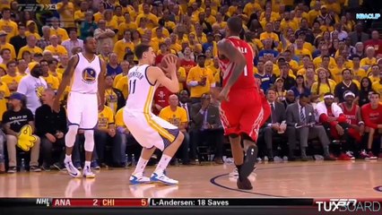 KO de Klay Thompson par Trevor Ariza