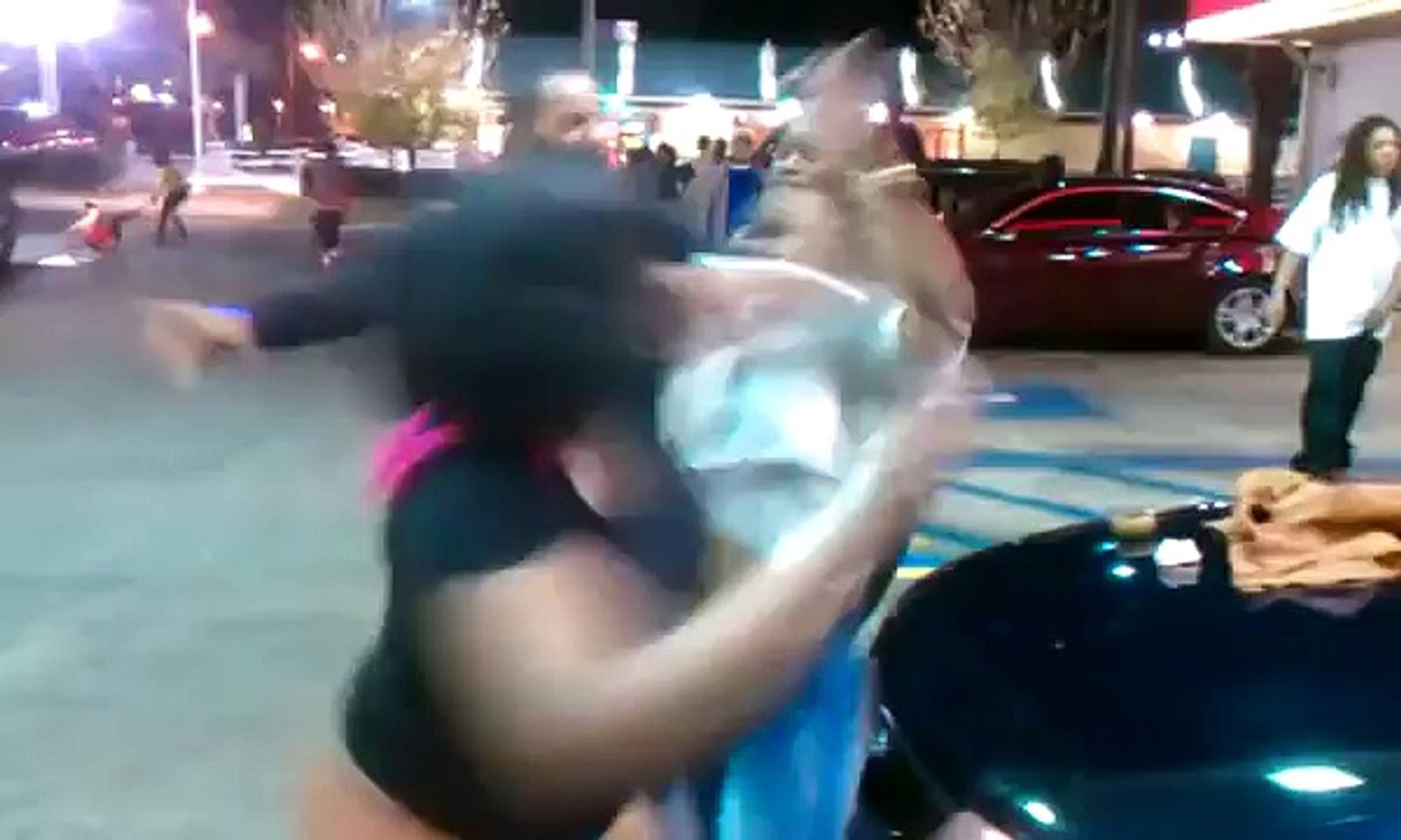 Two Beautiful Ladies Fight At Fuel Station In US Till Their