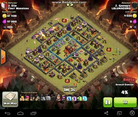 2* on Maxed Base + Heroes - 6 Golem Raid