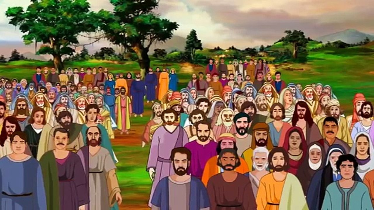Bible stories for kids - Feeding 5000 ( Jesus Cartoon Animation in Malayalam )