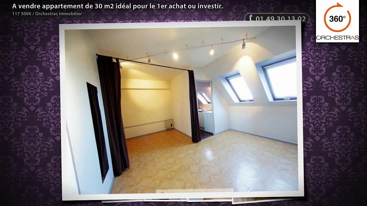 A vendre appartement de 30 m2 idéal pour le 1er achat ou investir.