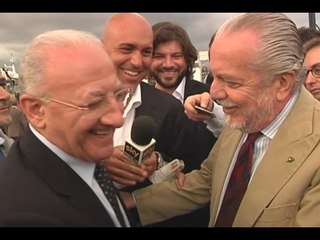 Napoli - Lo "scugnizzo" De Luca incassa l'appoggio di De Laurentiis (27.05.15)
