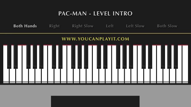 Pac-Man - Level Intro [Very Easy Piano Tutorial]
