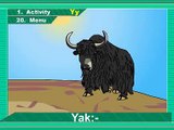 y for yak-learn alphabets-how to learn vocabulary-learn english-learn words-learn phonics-Education