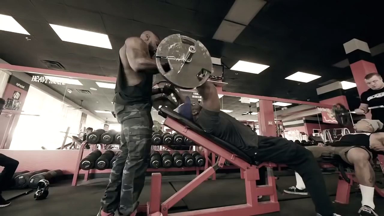 Bicep-tricep workout. Mike Rashid and Rob